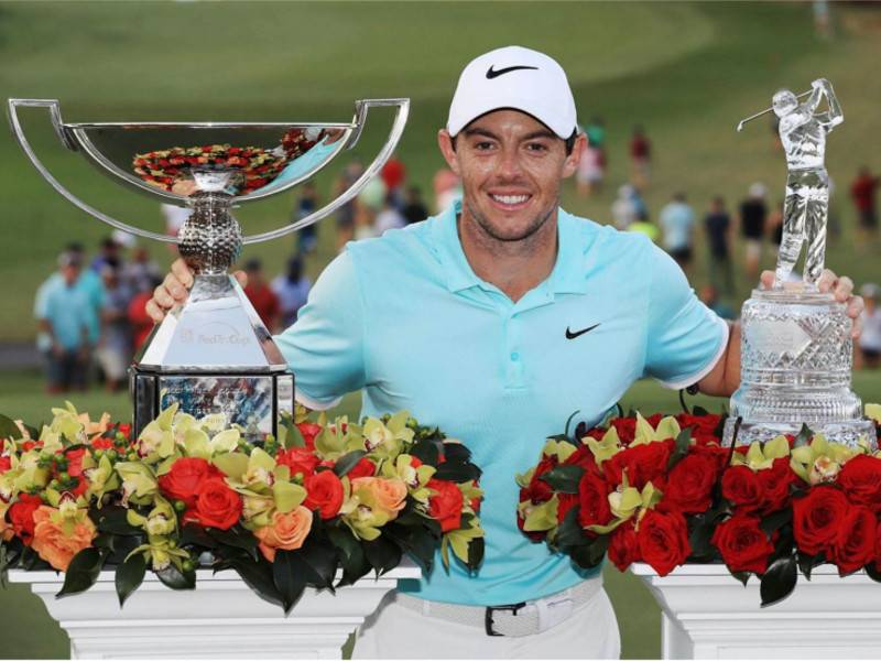 Rory McIlroy with the 2016 Tour Championship and FedEx Cup titles